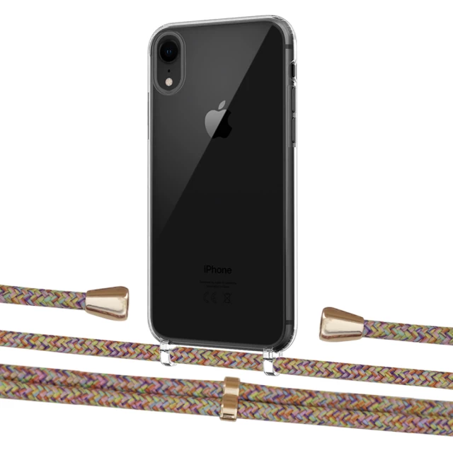 Чохол Upex Crossbody Protection Case для iPhone XR Crystal with Aide Confondre and Casquette Gold (UP101907)