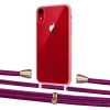 Чехол Upex Crossbody Protection Case для iPhone XR Crystal with Aide Rouge Cramoisi and Casquette Gold (UP101909)