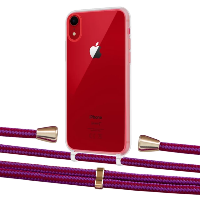 Чохол Upex Crossbody Protection Case для iPhone XR Crystal with Aide Rouge Cramoisi and Casquette Gold (UP101909)