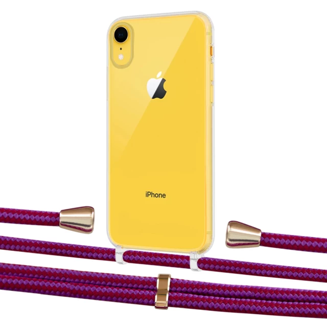 Чохол Upex Crossbody Protection Case для iPhone XR Crystal with Aide Rouge Cramoisi and Casquette Gold (UP101909)