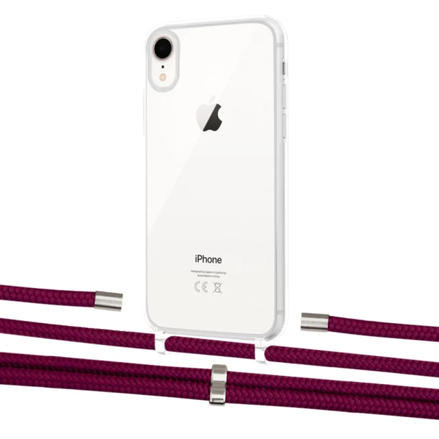 Чохол Upex Crossbody Protection Case для iPhone XR Crystal with Aide Byzantine and Cap Silver (UP101915)