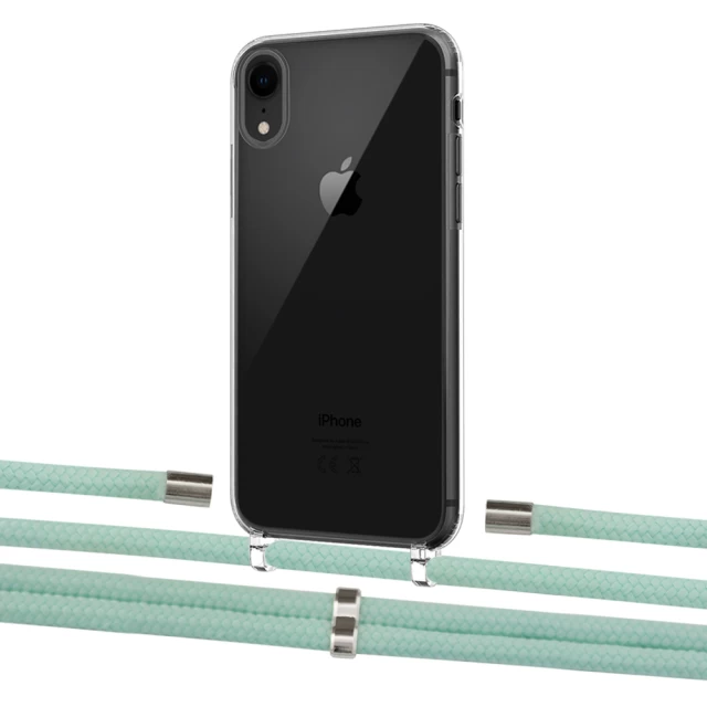Чохол Upex Crossbody Protection Case для iPhone XR Crystal with Aide Pistachio and Cap Silver (UP101916)