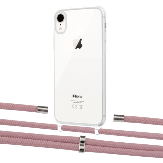 Чохол Upex Crossbody Protection Case для iPhone XR Crystal with Aide Carnation and Cap Silver (UP101921)
