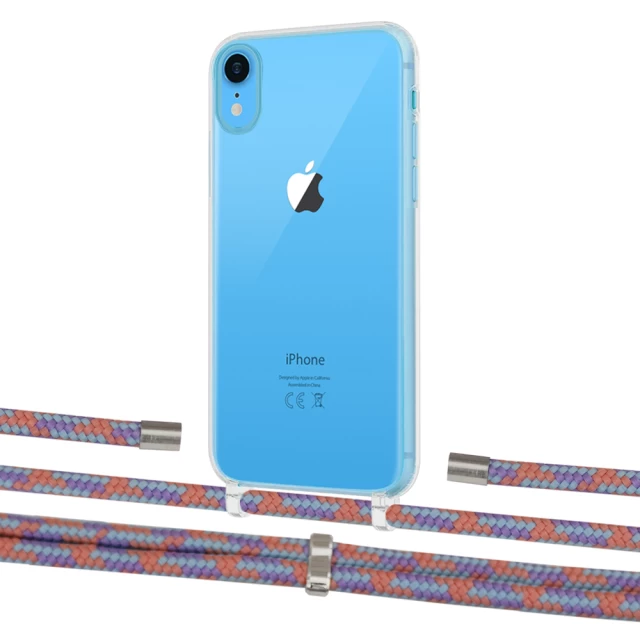 Чехол Upex Crossbody Protection Case для iPhone XR Crystal with Aide Blue Sunset and Cap Silver (UP101934)