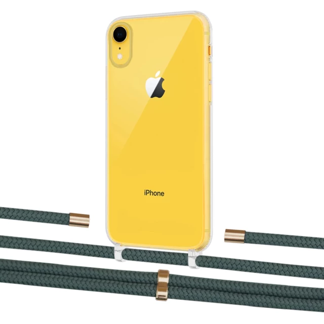 Чохол Upex Crossbody Protection Case для iPhone XR Crystal with Aide Cactus and Cap Gold (UP101948)