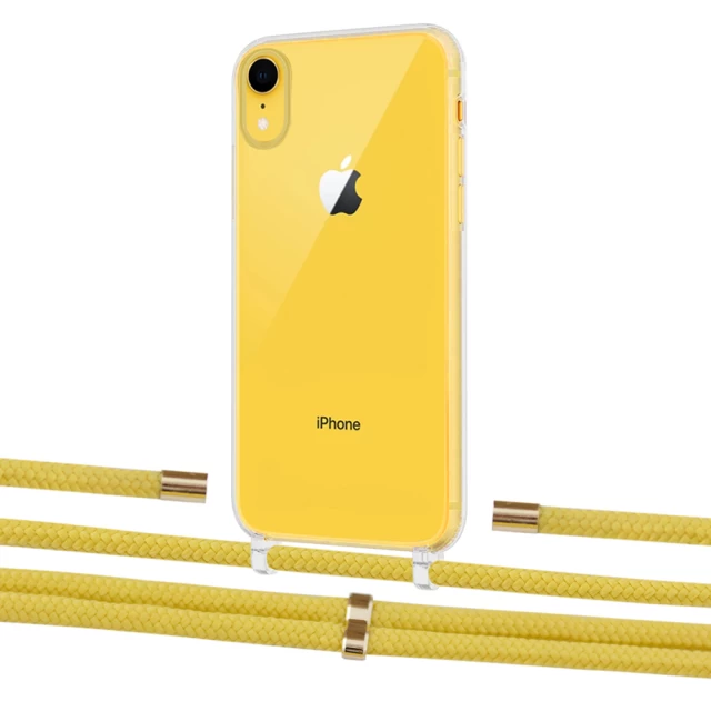 Чохол Upex Crossbody Protection Case для iPhone XR Crystal with Aide Corn and Cap Gold (UP101949)