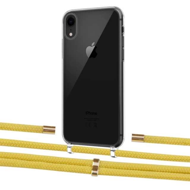 Чохол Upex Crossbody Protection Case для iPhone XR Crystal with Aide Corn and Cap Gold (UP101949)