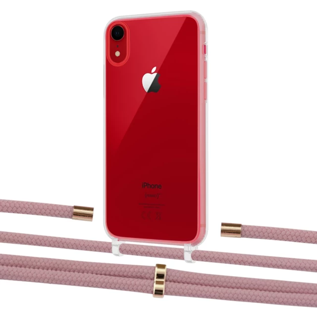 Чохол Upex Crossbody Protection Case для iPhone XR Crystal with Aide Carnation and Cap Gold (UP101956)