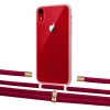 Чохол Upex Crossbody Protection Case для iPhone XR Crystal with Aide Chili Pepper and Cap Gold (UP101958)