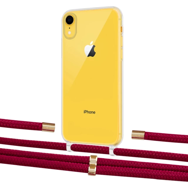 Чехол Upex Crossbody Protection Case для iPhone XR Crystal with Aide Chili Pepper and Cap Gold (UP101958)