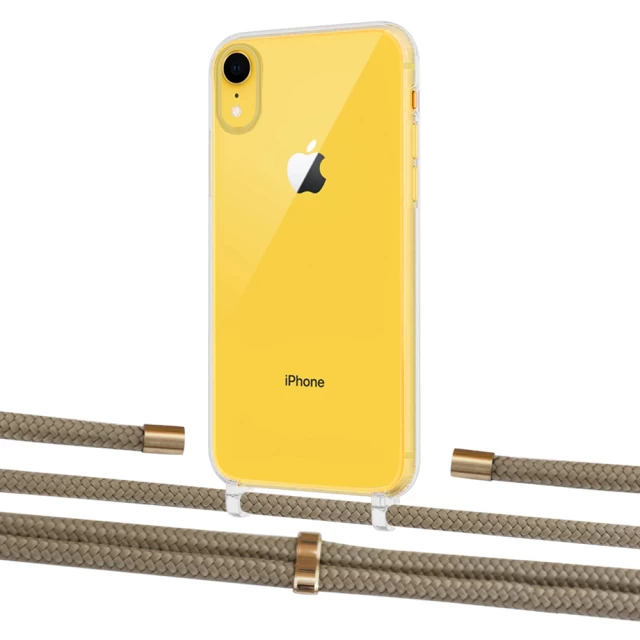 Чохол Upex Crossbody Protection Case для iPhone XR Crystal with Aide Champagne and Cap Gold (UP101959)