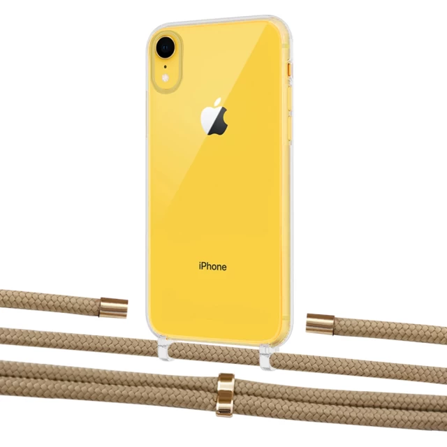 Чохол Upex Crossbody Protection Case для iPhone XR Crystal with Aide Sand and Cap Gold (UP101960)