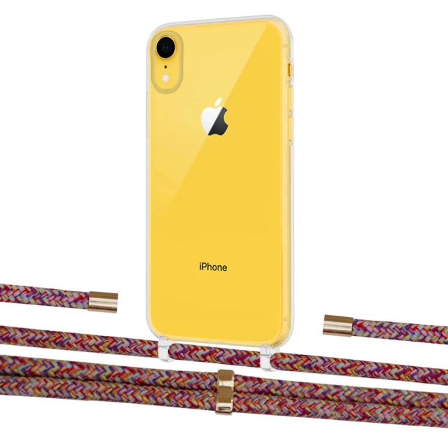 Чохол Upex Crossbody Protection Case для iPhone XR Crystal with Aide Melanger and Cap Gold (UP101976)