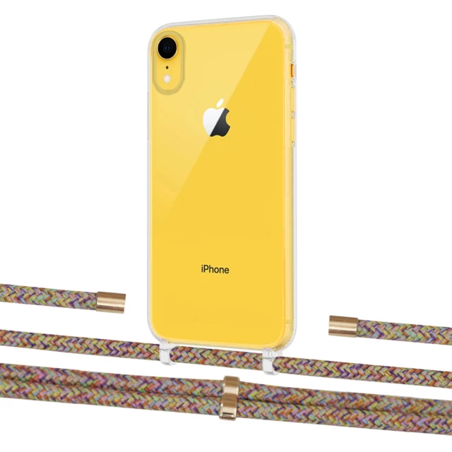 Чехол Upex Crossbody Protection Case для iPhone XR Crystal with Aide Confondre and Cap Gold (UP101977)
