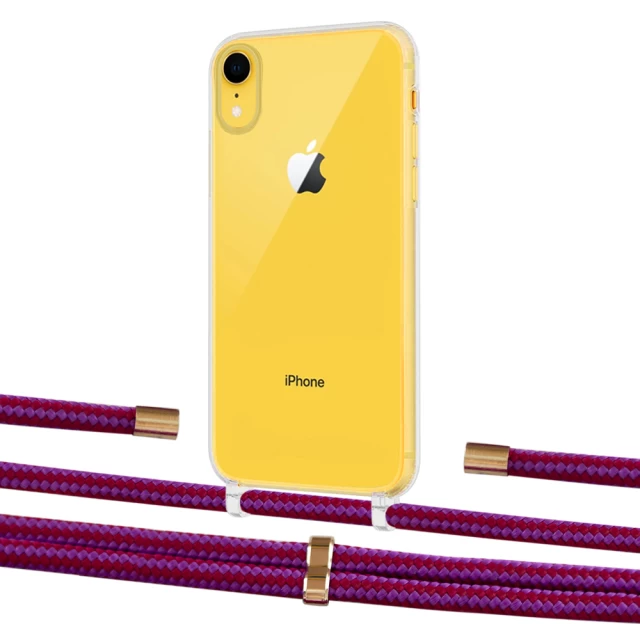 Чохол Upex Crossbody Protection Case для iPhone XR Crystal with Aide Rouge Cramoisi and Cap Gold (UP101979)