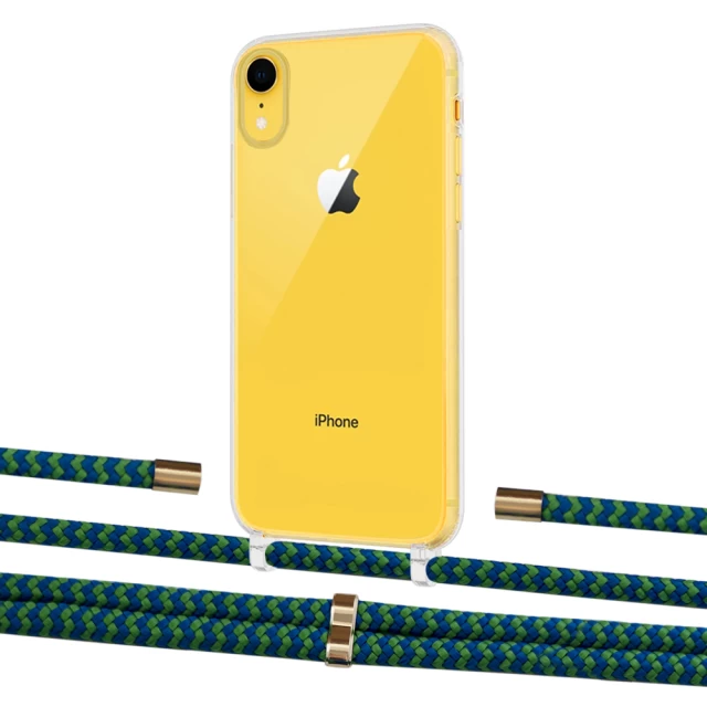 Чехол Upex Crossbody Protection Case для iPhone XR Crystal with Aide Emeraude and Cap Gold (UP101980)