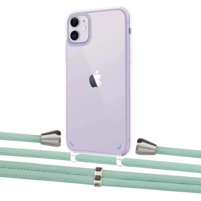 Чохол Upex Crossbody Protection Case для iPhone 11 Crystal with Aide Pistachio and Casquette Silver (UP102406)