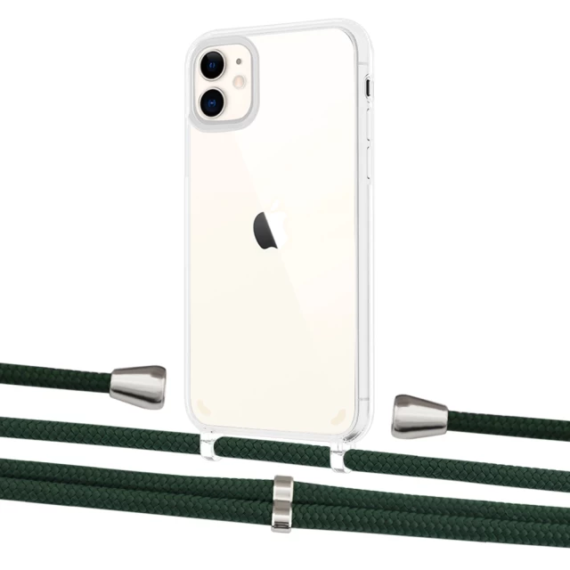 Чохол Upex Crossbody Protection Case для iPhone 11 Crystal with Aide Cyprus Green and Casquette Silver (UP102409)