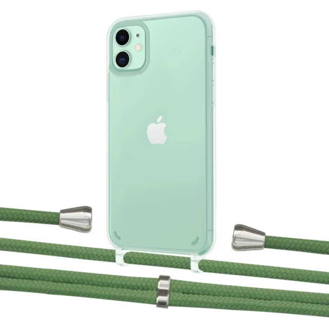 Чохол Upex Crossbody Protection Case для iPhone 11 Crystal with Aide Mint and Casquette Silver (UP102410)