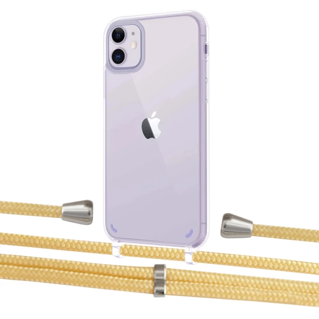 Чехол Upex Crossbody Protection Case для iPhone 11 Crystal with Aide Banana and Casquette Silver (UP102418)