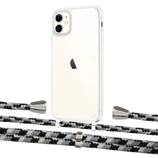 Чехол Upex Crossbody Protection Case для iPhone 11 Crystal with Aide Life Road and Casquette Silver (UP102421)