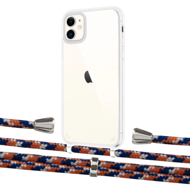 Чохол Upex Crossbody Protection Case для iPhone 11 Crystal with Aide Orange Azure and Casquette Silver (UP102425)