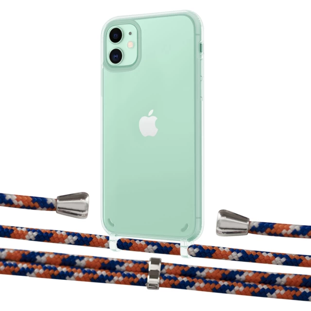 Чохол Upex Crossbody Protection Case для iPhone 11 Crystal with Aide Orange Azure and Casquette Silver (UP102425)