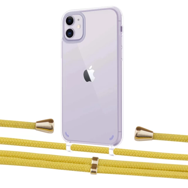 Чехол Upex Crossbody Protection Case для iPhone 11 Crystal with Aide Corn and Casquette Gold (UP102439)