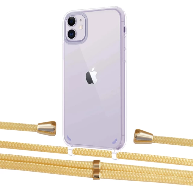 Чохол Upex Crossbody Protection Case для iPhone 11 Crystal with Aide Banana and Casquette Gold (UP102453)