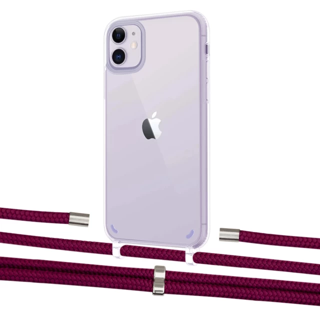 Чохол Upex Crossbody Protection Case для iPhone 11 Crystal with Aide Byzantine and Cap Silver (UP102475)
