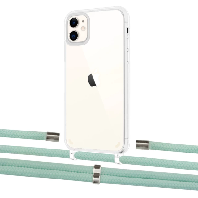 Чохол Upex Crossbody Protection Case для iPhone 11 Crystal with Aide Pistachio and Cap Silver (UP102476)
