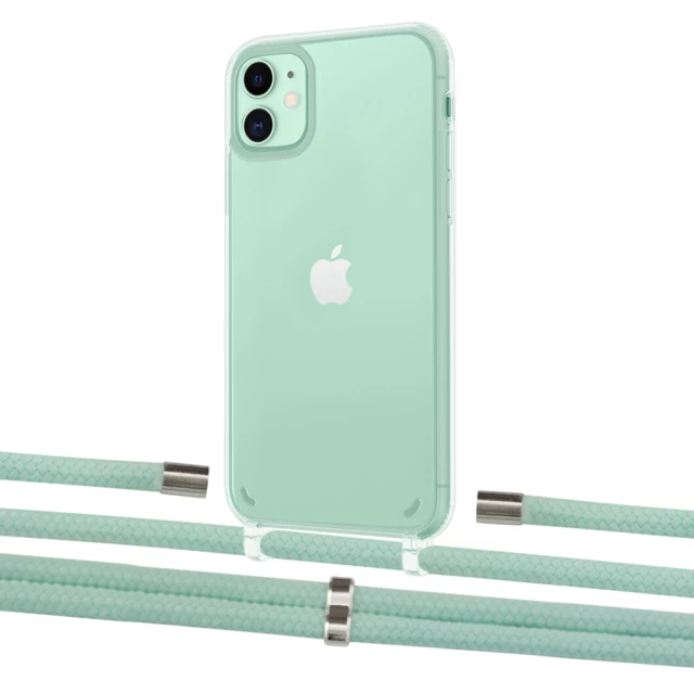 Чехол Upex Crossbody Protection Case для iPhone 11 Crystal with Aide Pistachio and Cap Silver (UP102476)