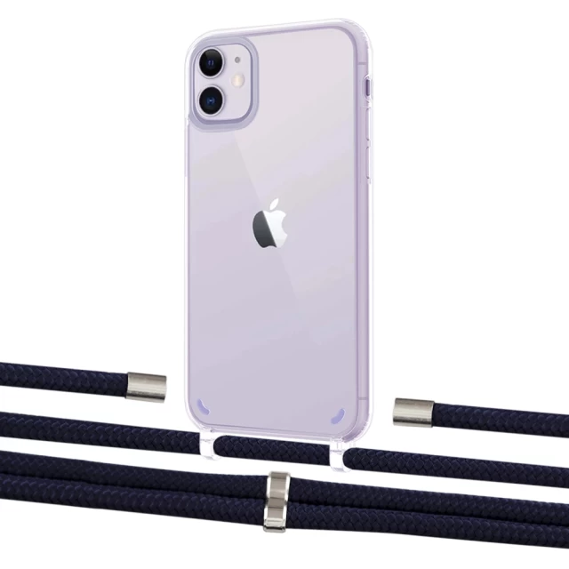 Чохол Upex Crossbody Protection Case для iPhone 11 Crystal with Aide Deep Violet and Cap Silver (UP102478)