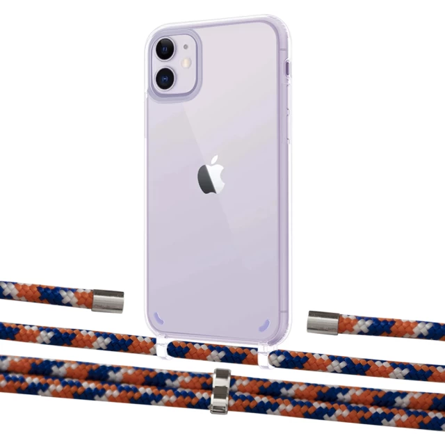 Чохол Upex Crossbody Protection Case для iPhone 11 Crystal with Aide Orange Azure and Cap Silver (UP102495)