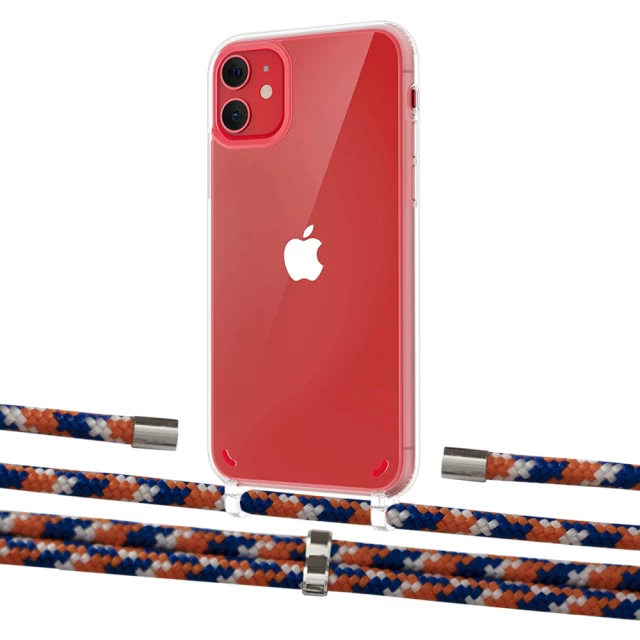 Чехол Upex Crossbody Protection Case для iPhone 11 Crystal with Aide Orange Azure and Cap Silver (UP102495)