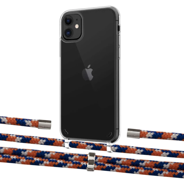 Чехол Upex Crossbody Protection Case для iPhone 11 Crystal with Aide Orange Azure and Cap Silver (UP102495)