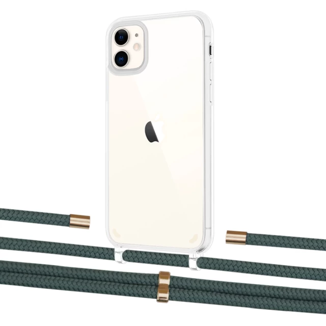 Чехол Upex Crossbody Protection Case для iPhone 11 Crystal with Aide Cactus and Cap Gold (UP102508)