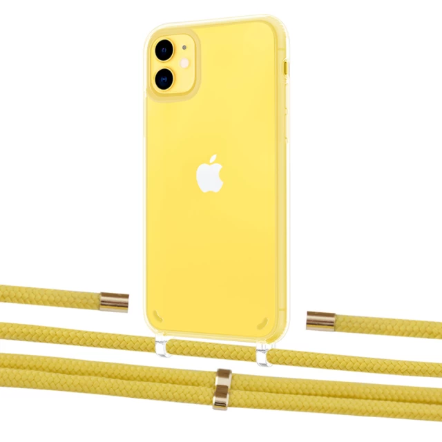 Чехол Upex Crossbody Protection Case для iPhone 11 Crystal with Aide Corn and Cap Gold (UP102509)