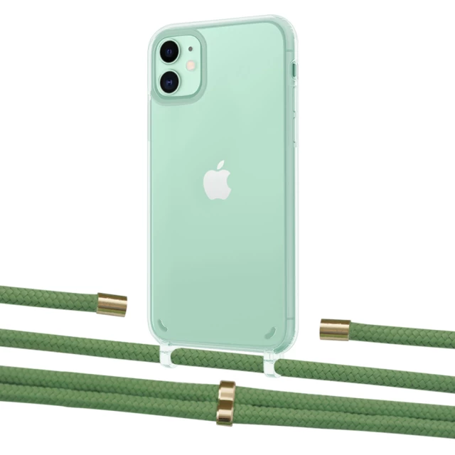 Чехол Upex Crossbody Protection Case для iPhone 11 Crystal with Aide Mint and Cap Gold (UP102515)