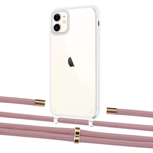 Чохол Upex Crossbody Protection Case для iPhone 11 Crystal with Aide Carnation and Cap Gold (UP102516)