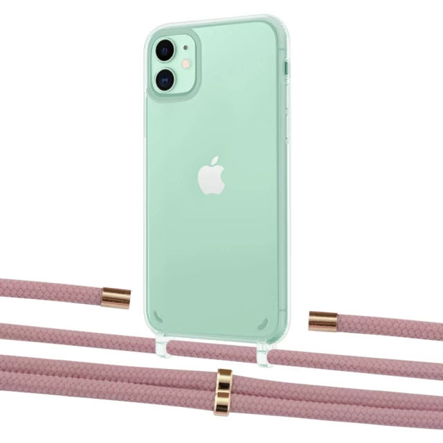 Чехол Upex Crossbody Protection Case для iPhone 11 Crystal with Aide Carnation and Cap Gold (UP102516)