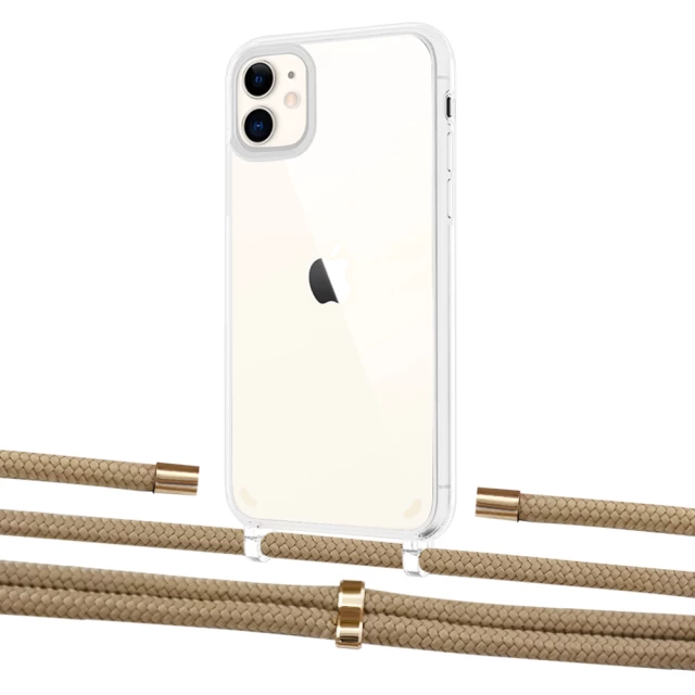 Чохол Upex Crossbody Protection Case для iPhone 11 Crystal with Aide Sand and Cap Gold (UP102520)