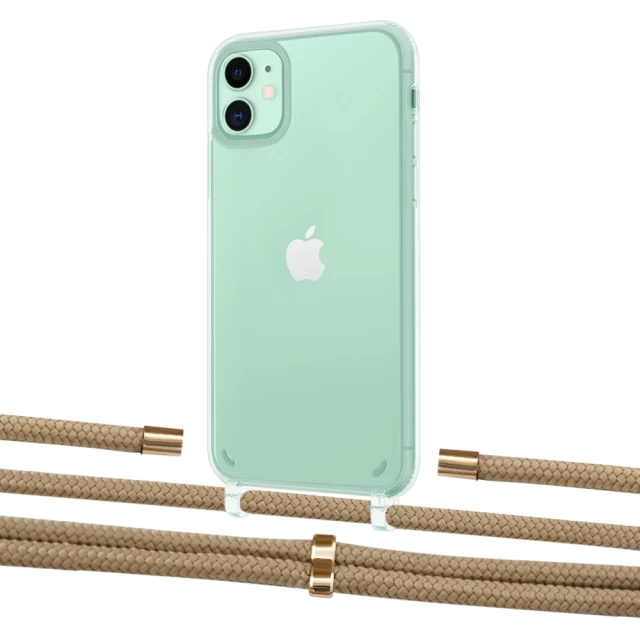 Чохол Upex Crossbody Protection Case для iPhone 11 Crystal with Aide Sand and Cap Gold (UP102520)