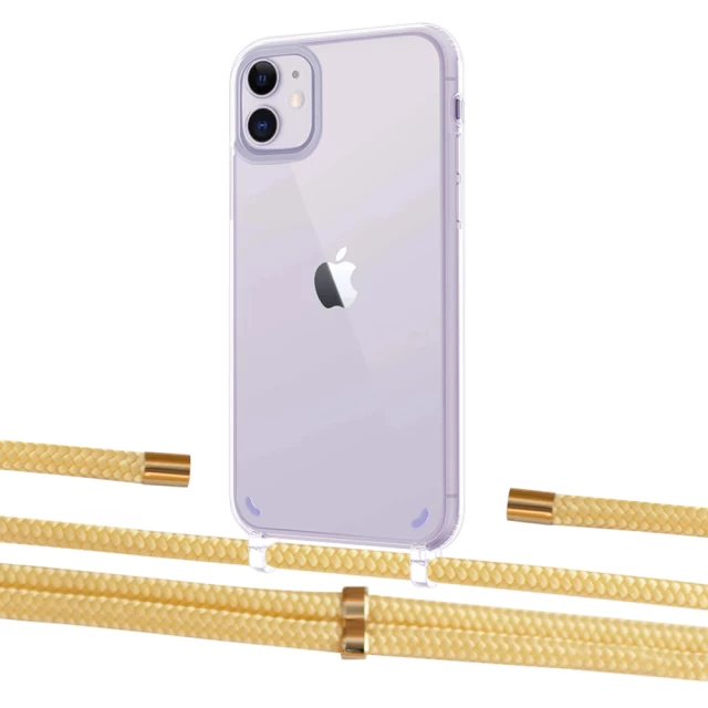 Чохол Upex Crossbody Protection Case для iPhone 11 Crystal with Aide Banana and Cap Gold (UP102523)