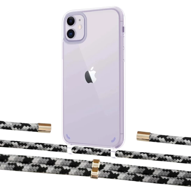 Чехол Upex Crossbody Protection Case для iPhone 11 Crystal with Aide Life Road and Cap Gold (UP102526)