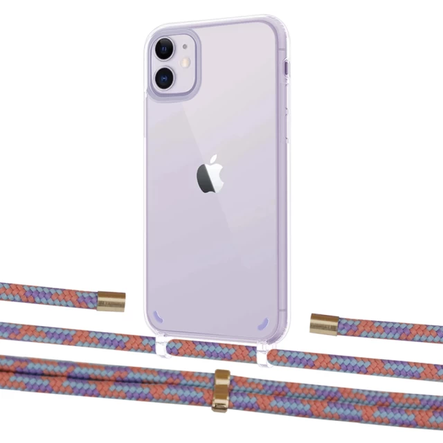 Чехол Upex Crossbody Protection Case для iPhone 11 Crystal with Aide Blue Sunset and Cap Gold (UP102529)