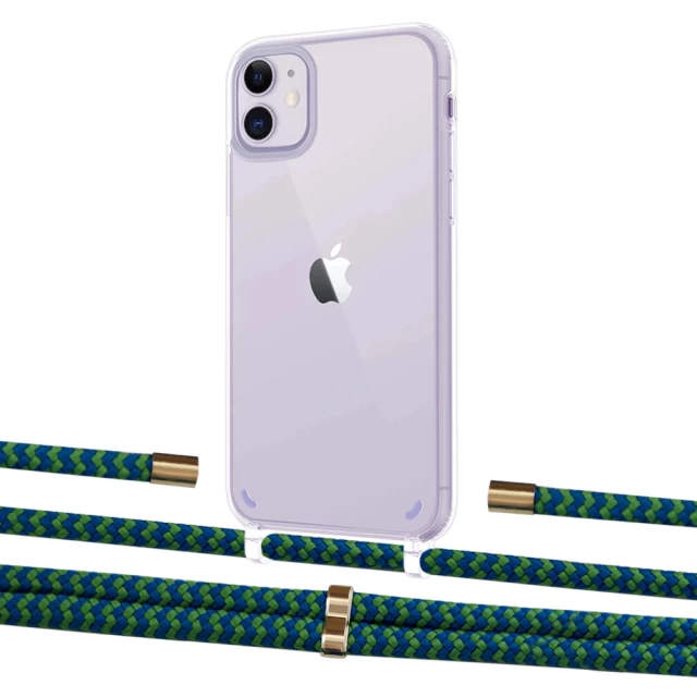 Чехол Upex Crossbody Protection Case для iPhone 11 Crystal with Aide Emeraude and Cap Gold (UP102540)