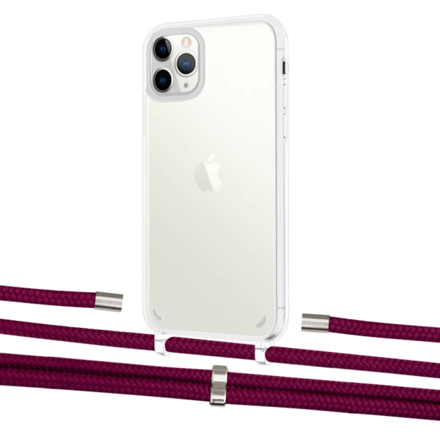 Чехол Upex Crossbody Protection Case для iPhone 11 Pro Crystal with Aide Byzantine and Cap Silver (UP102755)
