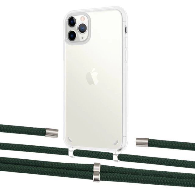 Чохол Upex Crossbody Protection Case для iPhone 11 Pro Crystal with Aide Cyprus Green and Cap Silver (UP102759)