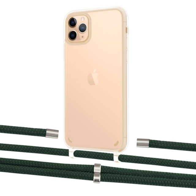 Чехол Upex Crossbody Protection Case для iPhone 11 Pro Crystal with Aide Cyprus Green and Cap Silver (UP102759)